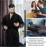 15 Pcs Birthday Gifts for Men Beard Care Set for Him Christmas Gifts Basket Ideas Kit for Men Tumbler Bath Robe for Dad Husband Boyfriend Box Christmas Gifts Baskets