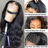 Body Wave Human Hair Wig 13X6 HD Lace Front Wigs Human Hair Pre Plucked 200 Density Body Wave Lace Front Wigs Human Hair Frontal Wigs for Black Women Lace Front Wig 28 Inch