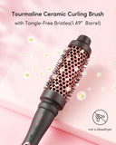 5 in 1 Curling Iron Wand Set, Instant Heating, with 4 Ceramic Barrels and 1 Curling Iron Brush