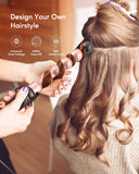 5 in 1 Curling Iron Wand Set, Instant Heating, with 4 Ceramic Barrels and 1 Curling Iron Brush