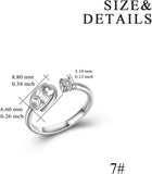 925 Sterling Silver Zodiac Sign Rings 12 Constellation Adjustable Ring Zodiac Jewelry Gift for Women