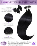 U Tip Hair Extensions Human Hair Black 20 Inch K Tip Hair Extensions Real Human Hair Jet Black Utip Hair Extensions Black K Tips Hair Extensions Human Hair 50G 50S