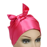2 Pcs Satin Edge Laying Scarf Hair Wrap Wigs Grip Band Wrapping Head Fashion Headband for Laying Lace Frontal Wigs Non Slip Hair Wrap Headband for Yoga, Makeup, Facial, Sport (1 Pc Pink, 1 Pc Black)