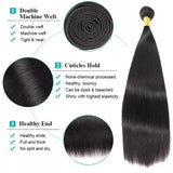 Straight Bundles Human Hair 28 Inch Single Bundles Hair Extensions 100% Unprocessed Human Hair One Bundle Silky Straight 12A Brazilian