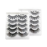 Mixed Chemical Fiber 5 Pairs Natural Soft Thick Cross False Eyelashes Eye Lashes Makeup Extension Tools