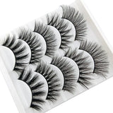 Mixed Chemical Fiber 5 Pairs Natural Soft Thick Cross False Eyelashes Eye Lashes Makeup Extension Tools