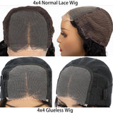 Wear And Go Bob Wig Short Curly Human Hair Wigs Glueless Preplucked Human Wigs Ready To Go Wear Pre Cut Lace 4x4 Closure Bob Wig