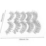 Mixed Chemical Fiber 5 Pairs Natural Soft Thick Cross False Eyelashes Eye Lashes Makeup Extension Tools