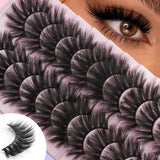 3/10 Pairs Fluffy Thick Fake Eyelashes 3D Mink Eyelash Natural Long Fake Lashes Dramatic Wispy Eye Lashes Extension Makeup Tools