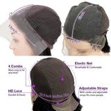 280% Density 4/27 Highlight Ombre Straight Wigs 13x6 360 Lace Front Human Hair Wig Piano Brazilian Hair Baby Hair Wigs 28 38inch