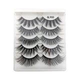Mixed Chemical Fiber 5 Pairs Natural Soft Thick Cross False Eyelashes Eye Lashes Makeup Extension Tools