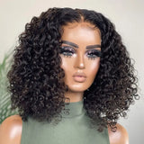 Wear And Go Bob Wig Short Curly Human Hair Wigs Glueless Preplucked Human Wigs Ready To Go Wear Pre Cut Lace 4x4 Closure Bob Wig