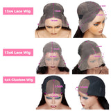 Brazilian 13x6 Bone Straight Lace Frontal Human Hair Wig HD Transparent 13X4 Lace Front Wig 4x4 Glueless Closure Wig For Women