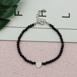 Women Beads Anklets Summer New Love Heart Charm Glass Crystal Leg Chain Anklet Bracelet On Foot Beach Bohemian Small Jewelry