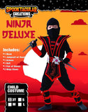 Halloween Ninja Costume for Kids, Boys Ninja Costume, Toddler Ninja Accessories Set for Dressup Party
