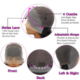 Body Wave Lace Front Wigs Human Hair Pre Plucked 180% Density 13X4 HD Transparent Human Hair Lace Front Wigs for Black Women Glueless 28 Inch Brazilian Virgin Natural Black Wigs with Baby Hair