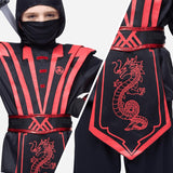 Halloween Ninja Costume for Kids, Boys Ninja Costume, Toddler Ninja Accessories Set for Dressup Party