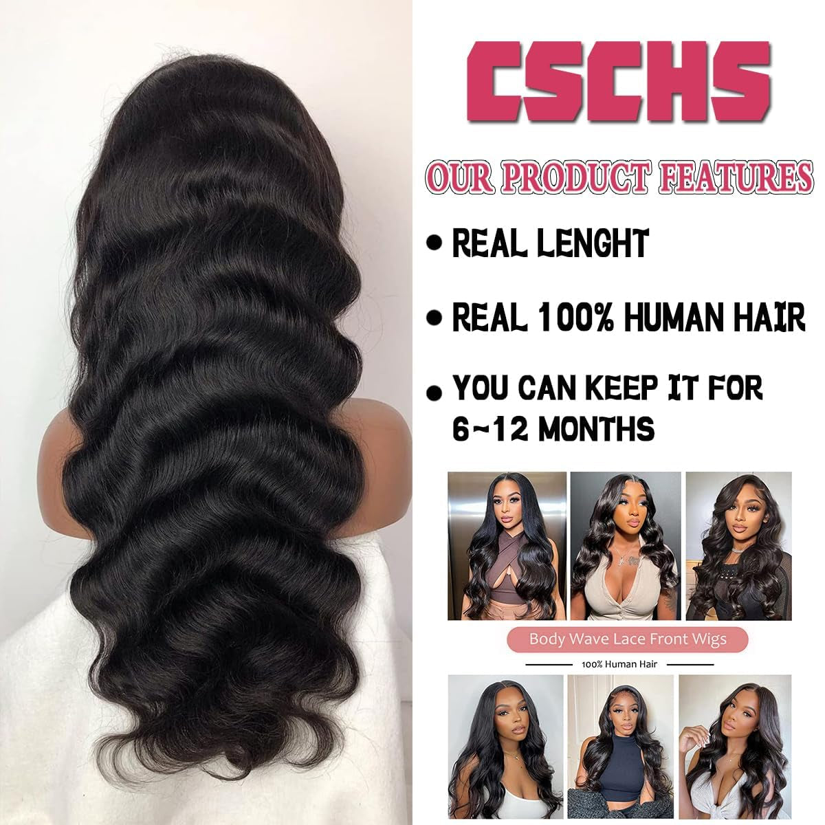 Body Wave Human Hair Wig 13X6 HD Lace Front Wigs Human Hair Pre Plucked 200 Density Body Wave Lace Front Wigs Human Hair Frontal Wigs for Black Women Lace Front Wig 28 Inch