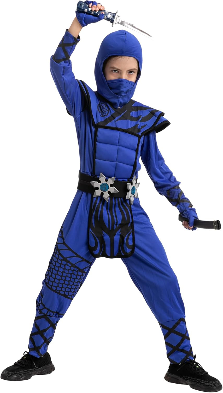 Boys Ninja Costume, Dragon Scales Ninja Costume for Kids Toddler Halloween Costume Themed Parties