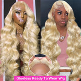 613 Lace Frontal Wig 13x4 Human Hair Body Wave For Women Color Lace Front Wig Transparnet Blonde Pre-Plucked Glueless Human Hair