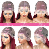 30 34 Inch Reddish Brown HD Lace Front Human Hair Wigs For Women Brazilian Straight #33 Chocolate Brown Colored Wigs On Sale