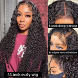 Afro Kinky Curly Wig 13x6 Hd Human Hair Glueless 13x4 4c Edges Lace Front Wigs For Women 30 Inch Deep Wave Frontal Wig On Sale