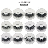 RED SIREN 15mm-20mm Fluffy Mink Lashes Makeup Dramatic Messy Natural Mink Eyelashes