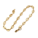 Unique Stainless Steel Anklet Gold Color Coffee Bean chain Anklet Bracelets For Women Summer Beach Barefoot Jewelry ,1 Piece