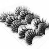 SKONHED 5 Pairs Beauty Makeup Natural Long Volume Handmade Crisscross Eye Lash Extension 3D Mink Hair False Eyelashes