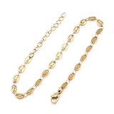 Unique Stainless Steel Anklet Gold Color Coffee Bean chain Anklet Bracelets For Women Summer Beach Barefoot Jewelry ,1 Piece