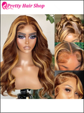 4*6 Highlight Glueless Wear Go Lace Wig Peruvian Human Hair