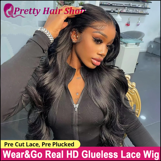 Body Wave Wear and Go Glueless Brazilian Human Hair Lace Wig