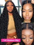 40inch Water Wave Curly Glueless Wigs Ready to Wear Go 13x4 13x6 HD Deep Wave Lace Frontal Wig 7x5 Lace Closure Wigs For Women