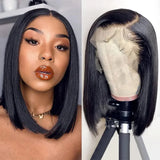 Wear Go Glueless Wig Short Bob Wig Straight 13x4 Lace Front Wig Human Hair Wigs Pre Plucked Front Wig Brazilian Lace Wigs