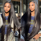 Hd Lace Frontal Wig 13x6 Lace Front Wig Human Hair 30Inch Bone Straight Transparent Lace Human Hair Wigs HD Lace 4x4 Closure Wig