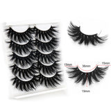 5 Pairs Mink False Eyelashes Fluffy Soft False Eyelashes 3D Dramatic Russian Volume Eyelashes Makeup Natural Eyelash Extension