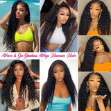 Deep Wave Wear And Go Glueless Lace Frontal Human Hair Wig 4x4 Lace Closure Wig Curly Wave Glueless Human Hair Wig For Women