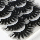 5 Pairs Mink False Eyelashes Fluffy Soft False Eyelashes 3D Dramatic Russian Volume Eyelashes Makeup Natural Eyelash Extension