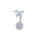 Snake Belly Button Ring Dangle Navel Piercing Ring Heart Belly Ring Zircon Navel Rings Body Piercing Jewelry Umbilical Pircing