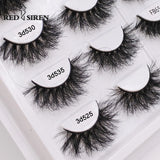 RED SIREN 15mm-20mm Fluffy Mink Lashes Makeup Dramatic Messy Natural Mink Eyelashes