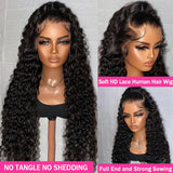 40Inch Deep Wave Frontal Wig Transparent 13x4 13x6 HD Lace Frontal Human Hair Wigs Curly Human Hair Lace Frontal Wigs For Women