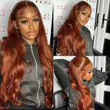 TRACY HAIR #33 Reddish Brown 13x4 Lace Frontal Human Hair Wigs Body Wave Lace Front Human Hair Wig 4x4 Lace Closure Wig