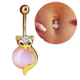 2023 New Bellybutton Piercing Fire Opal Navel Rings 10G Titanium Bell Button Ring Piercing Belly Button Jewelry