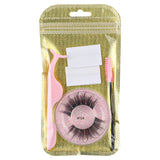 1 Set Natural false eyelashes wispy handmade 3d mink lashes with Self-Adhesive Glue-Free Eyelash Glue Strip Makeup tools