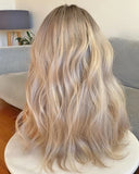 13x4 lace frontal human hair wigs highlight brown ombre ash blonde 613 colored Hd transparent 360 full lace lace wigs for women