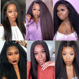 3 Bundles Kinky Straight Peruvian Hair Weave Bundles Raw Human Hair Bundles Virgin Remy Extensions For Women Coarse Yaki Weft
