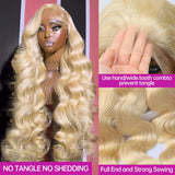 Transparent 613 HD Lace Frontal Wig 4×4 Glueless Bleached wig Blonde Color Brazilian13×4 Body Wave HD Lace Front Human Hair Wigs