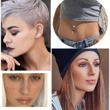 Drperffect 16G Surgical Steel  Earrings Eyebrow Rings Turquoise Belly Lip Ring Cartilage Surface Tragus Piercing Jewelry