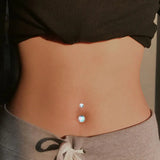 2023 New Bellybutton Piercing Fire Opal Navel Rings 10G Titanium Bell Button Ring Piercing Belly Button Jewelry