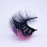 HBZGTLAD Colored Lashes Glitter Lashes Mink 15mm -20MM Fluffy Color Streaks Cosplay Makeup Beauty Eyelashes Wholesale Supplier